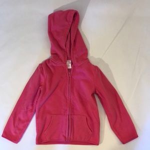 Girls pink fleece hoodie.
